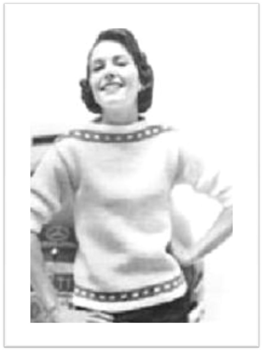 PATTERN #1838 MONTAUK SWEATER VINTAGE KNITTING