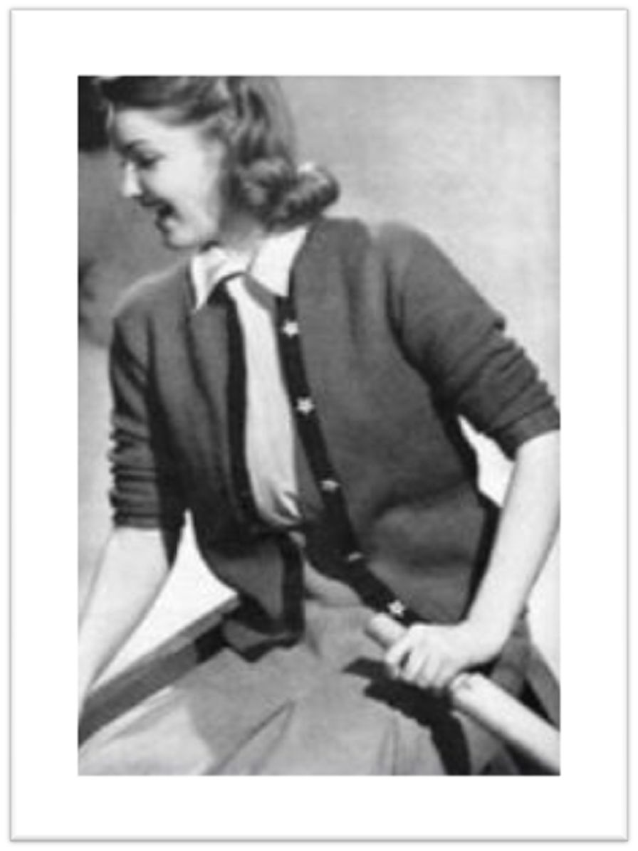 PATTERN #1840 PRACTICAL CARDIGAN VINTAGE KNITTING