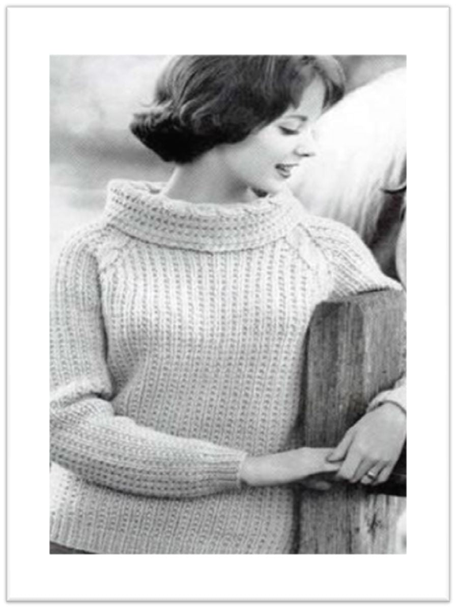 PATTERN #1843 MARIE PULLOVER VINTAGE KNITTING