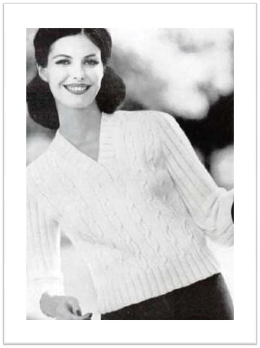 PATTERN #1844 SLIPOVER SWEATER III VINTAGE KNITTING