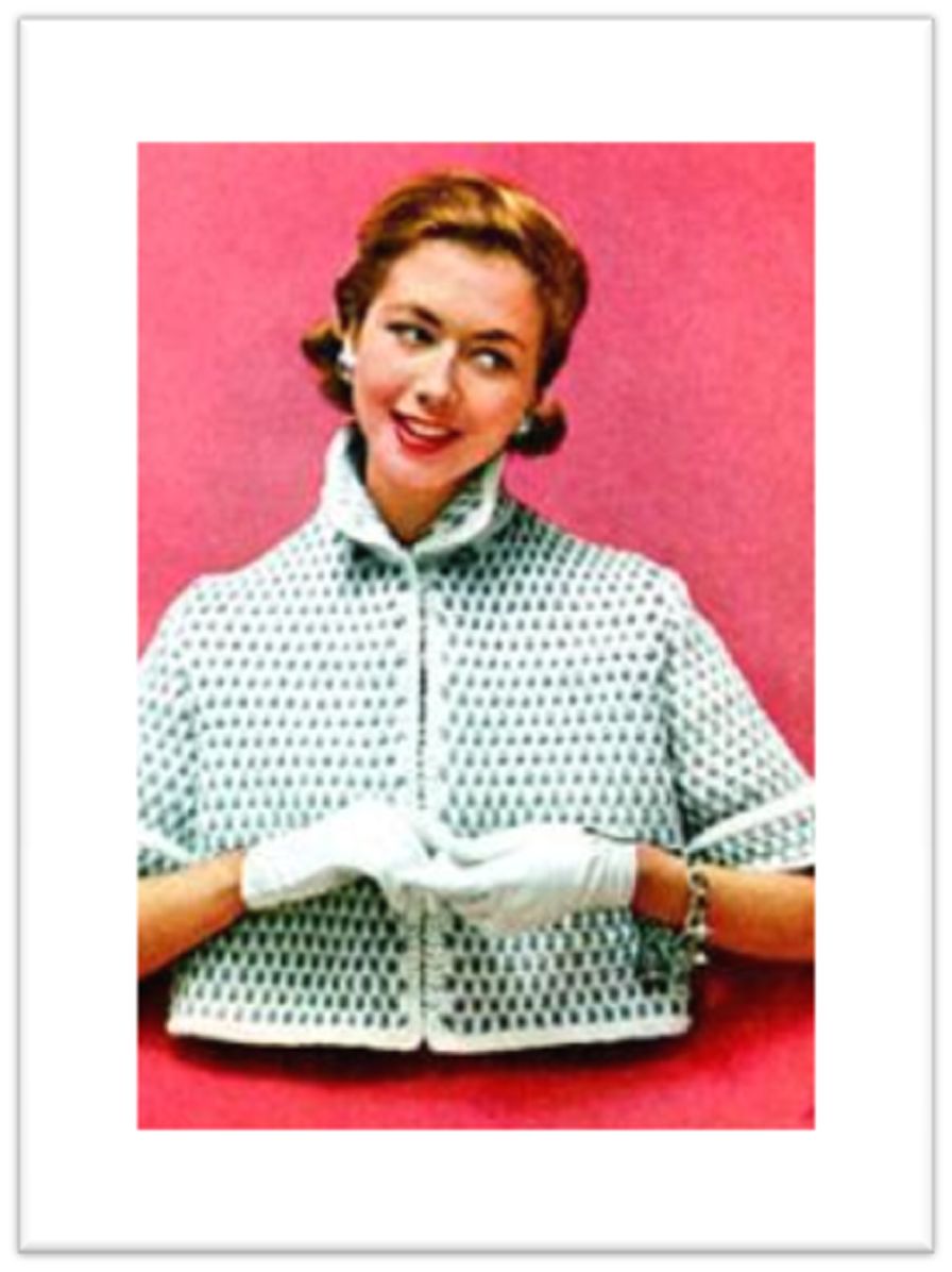 PATTERN #1855 THE SHORT KNITTED BULKY VINTAGE KNITTING