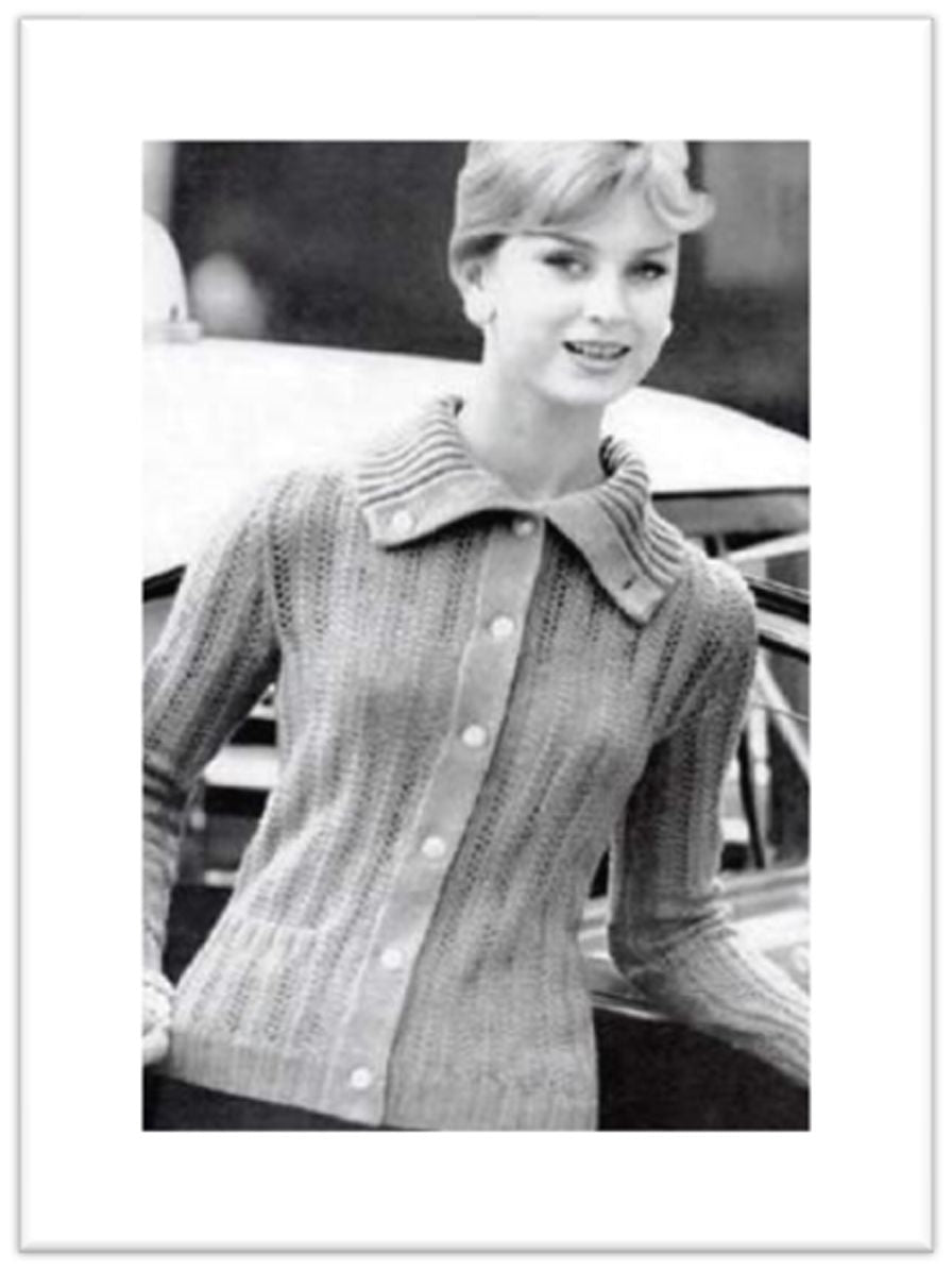 PATTERN #1859 ROMA CARDIGAN SWEATER VINTAGE KNITTING