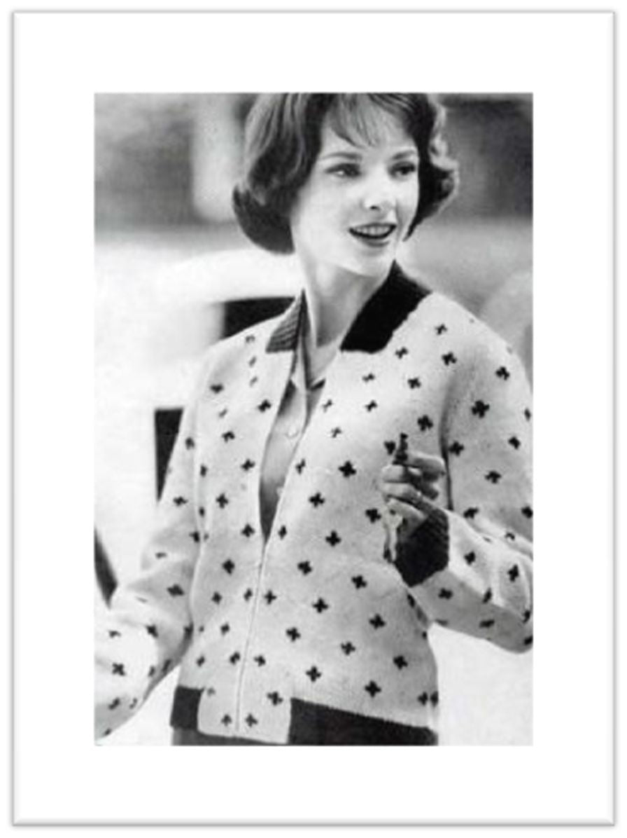 PATTERN #1862 BRENDA CARDIGAN SWEATER VINTAGE KNITTING