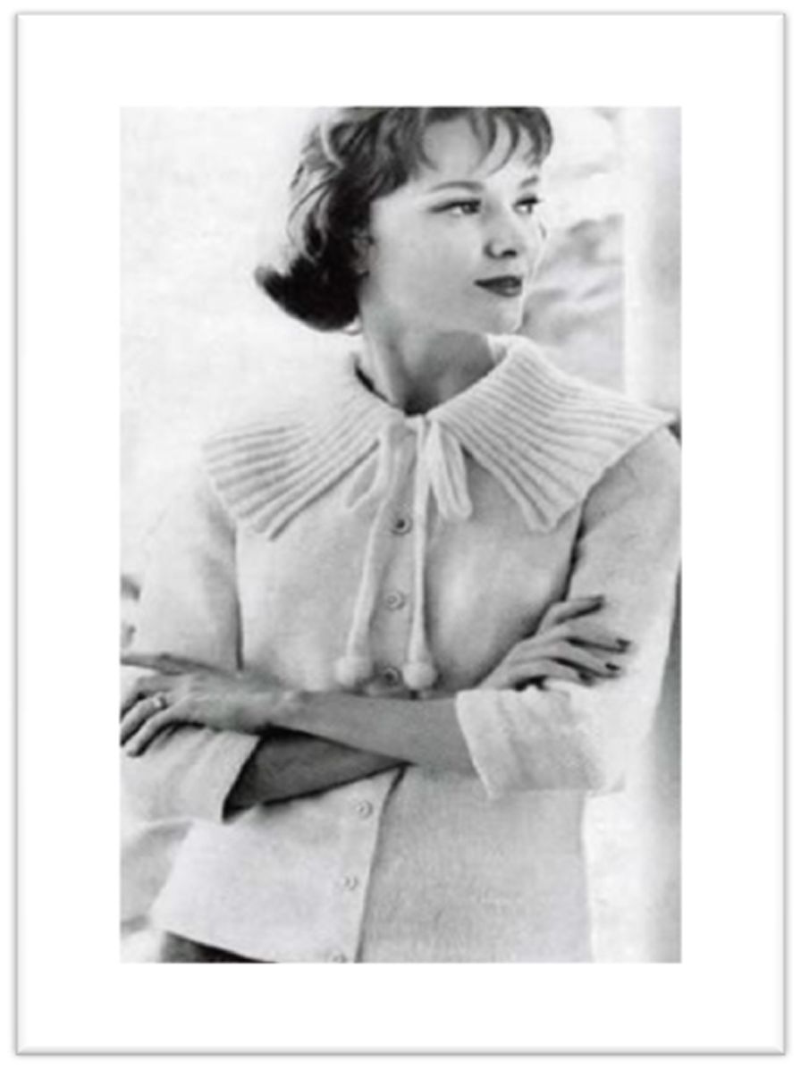 PATTERN #1866 KITTY CARDIGAN SWEATER VINTAGE KNITTING