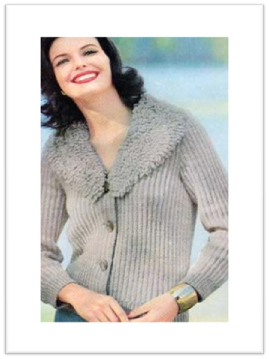 PATTERN #1868 BIANCA CARDIGAN SWEATER VINTAGE KNITTING