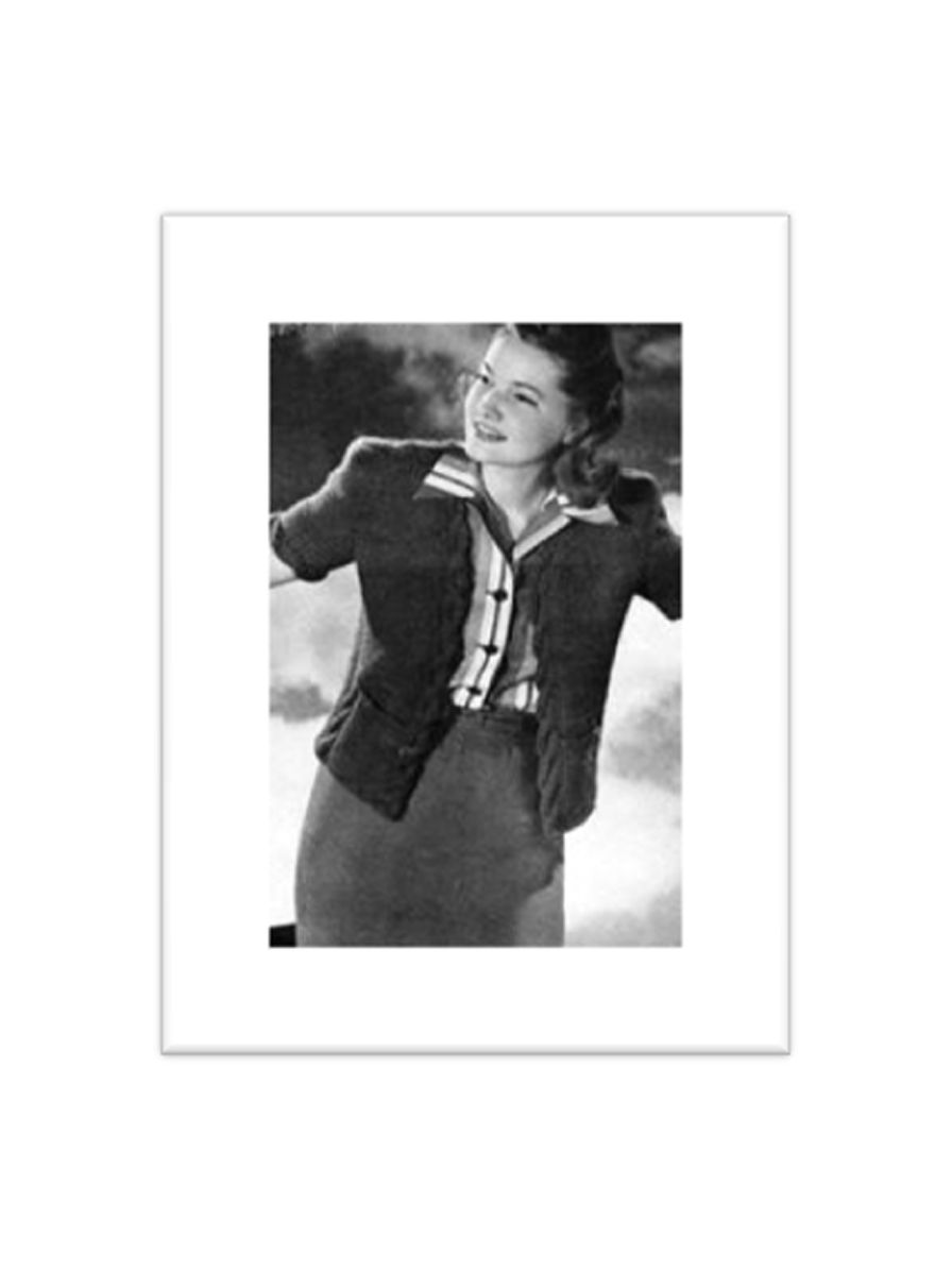 PATTERN #1870 CABLE STITCH JACKET VINTAGE KNITTING