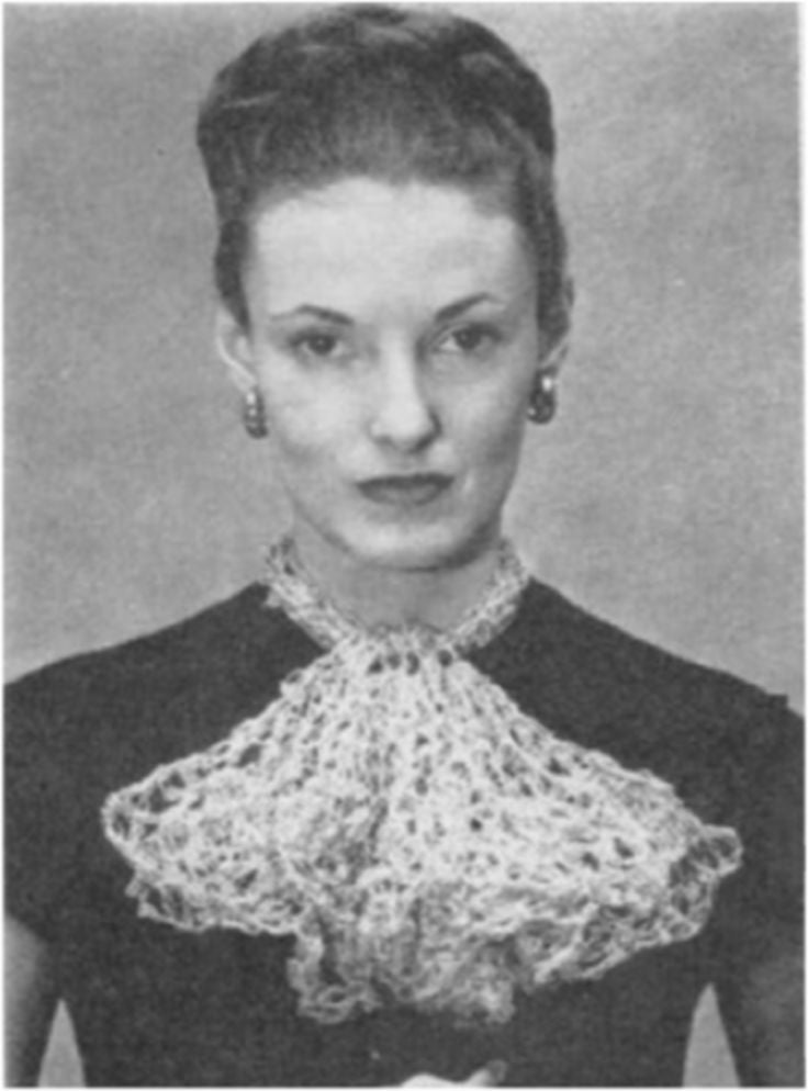 PATTERN #1978 METALLIC JABOT VINTAGE CROCHET