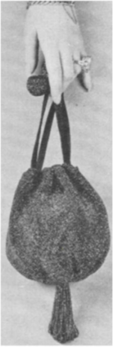 PATTERN #1980 BEADED BAG VINTAGE KNITTING