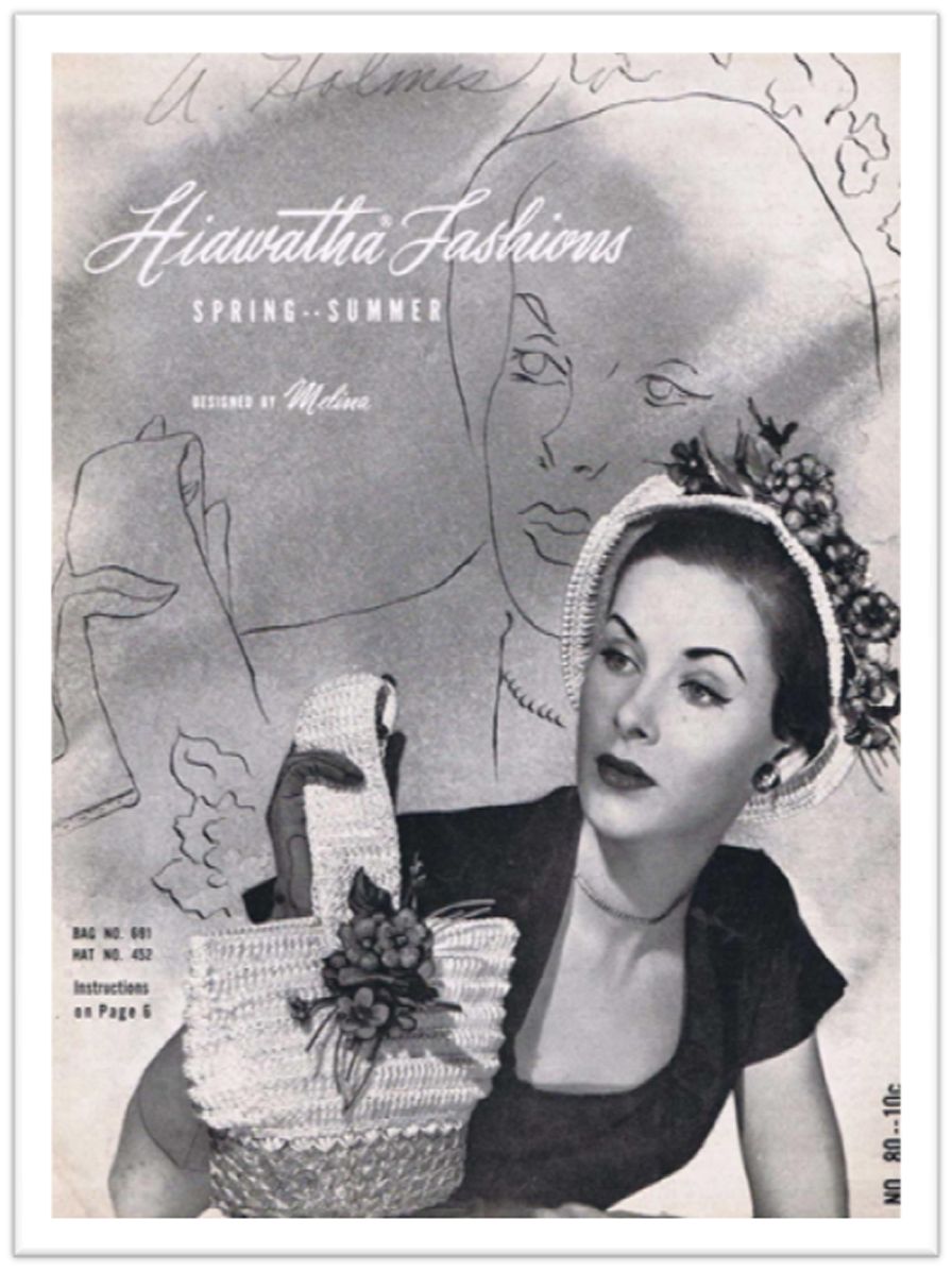 PATTERN #2021 COVER GIRL BAG VINTAGE CROCHET