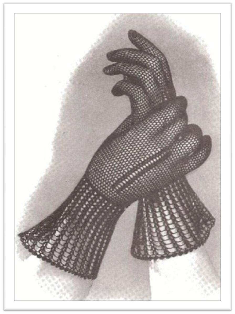 PATTERN #2028 MONTE CARLO GLOVES VINTAGE CROCHET