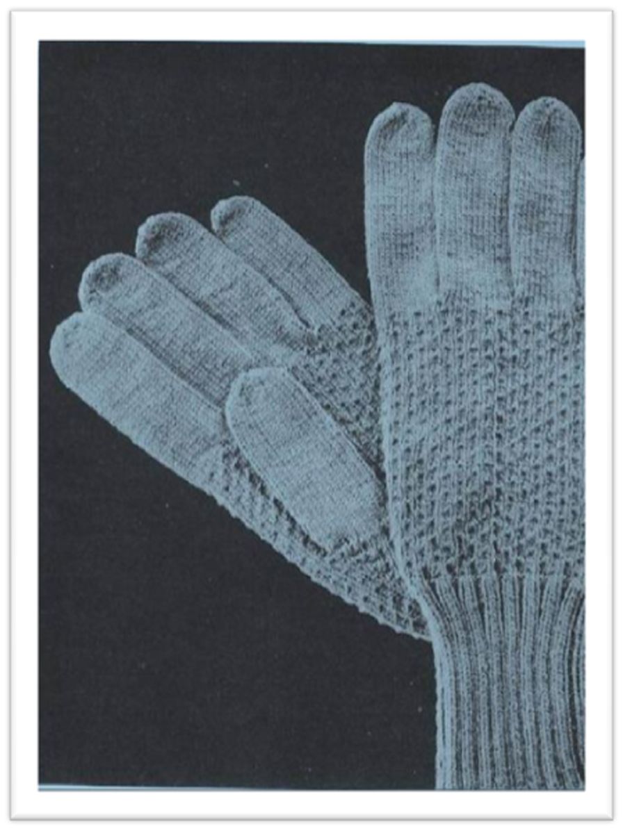 PATTERN #2029 MEN'S GLOVES VINTAGE KNITTING