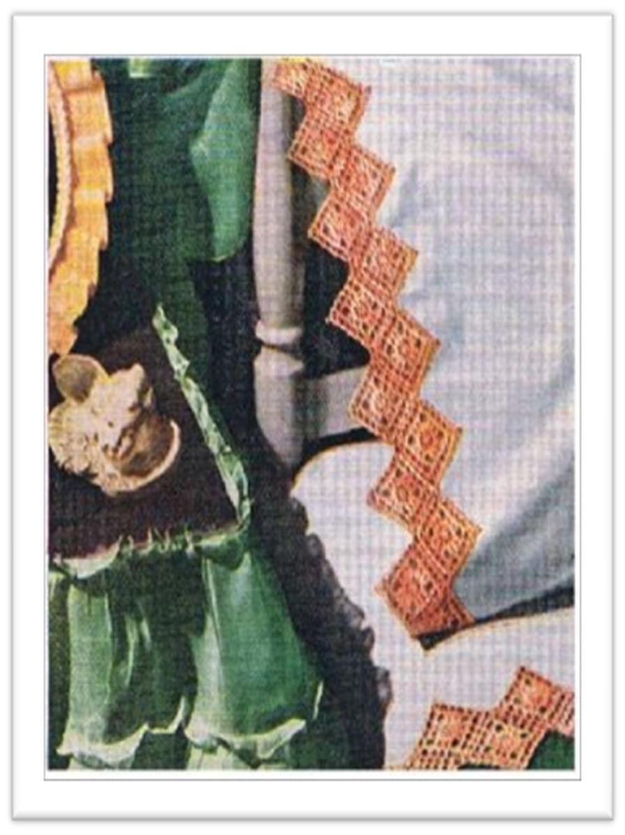 PATTERN #1102 MOTIF PILLOWCASE EDGING VINTAGE CROCHET