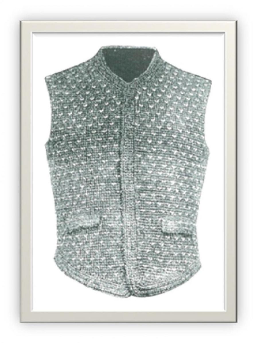 PATTERN #1101 MEN'S BICYCLE AND GOLF VEST VINTAGE CROCHET