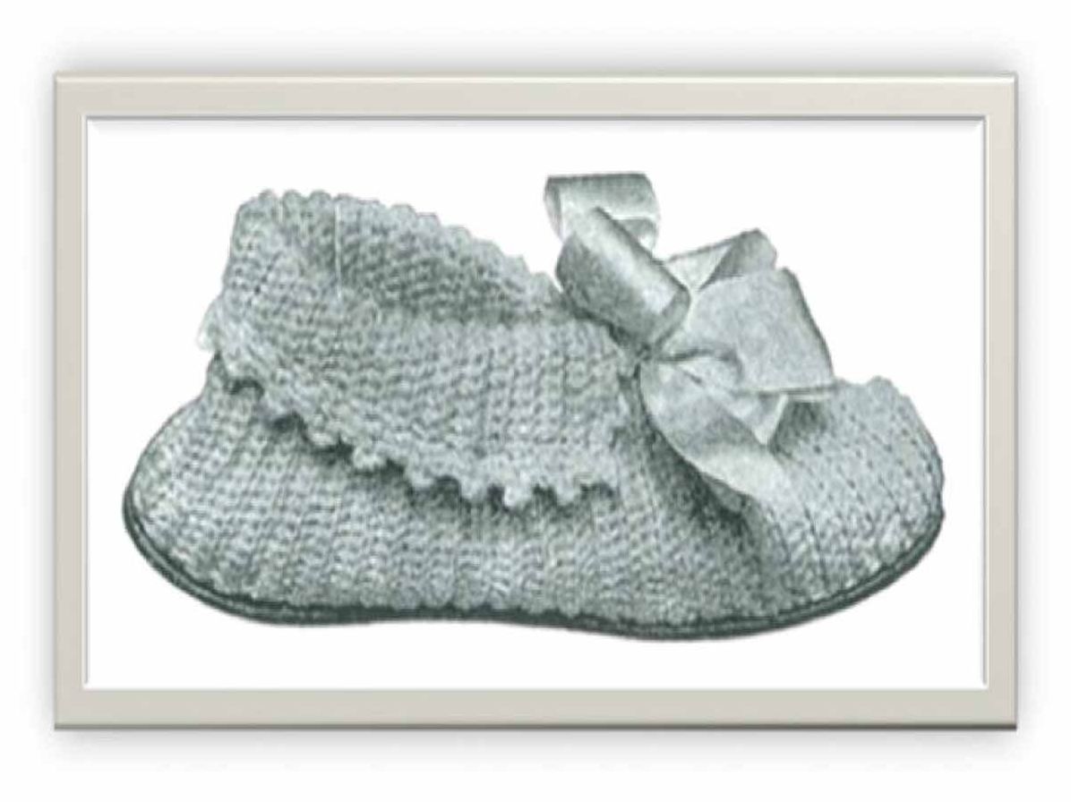 PATTERN #1123 BEDROOM SLIPPER VINTAGE CROCHET