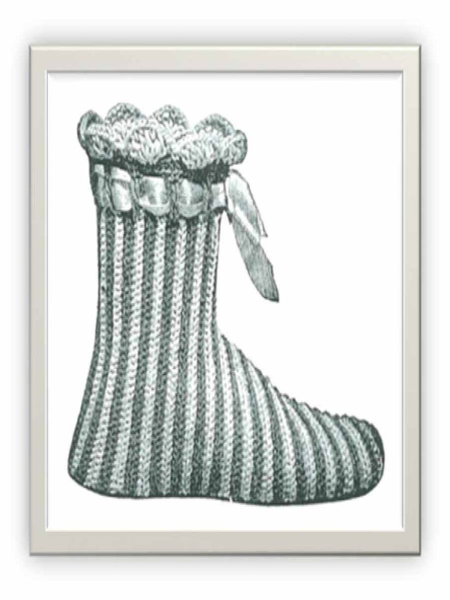 PATTERN #1126 BEDROOM SHOE VINTAGE CROCHET
