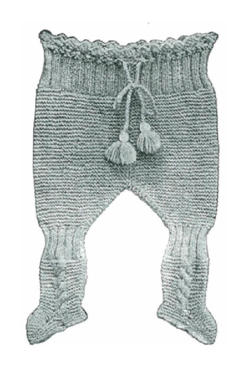 PATTERN #1132 CHILD'S DRAWER LEGGINGS VINTAGE KNITTING