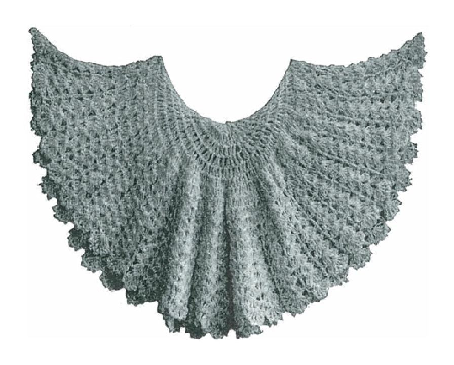 PATTERN #1153 CIRCULAR SHAWL VINTAGE CROCHET