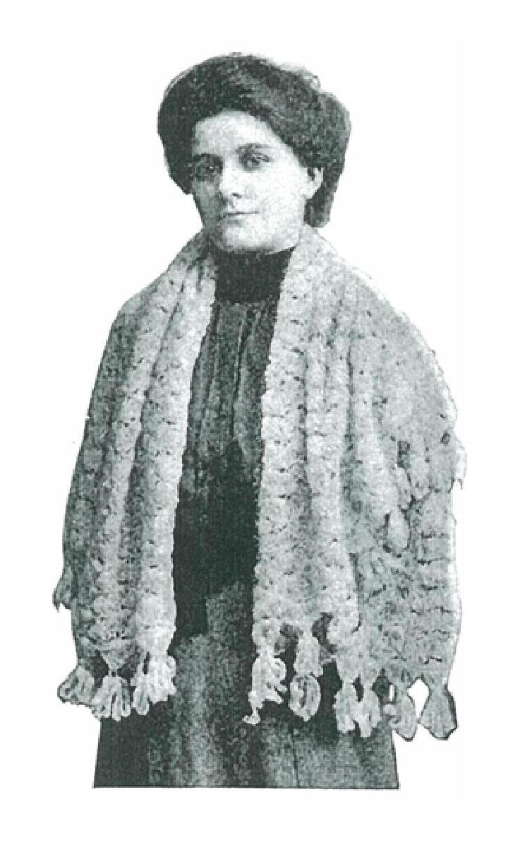 PATTERN #1156 SEA SHELL SHAWL VINTAGE CROCHET