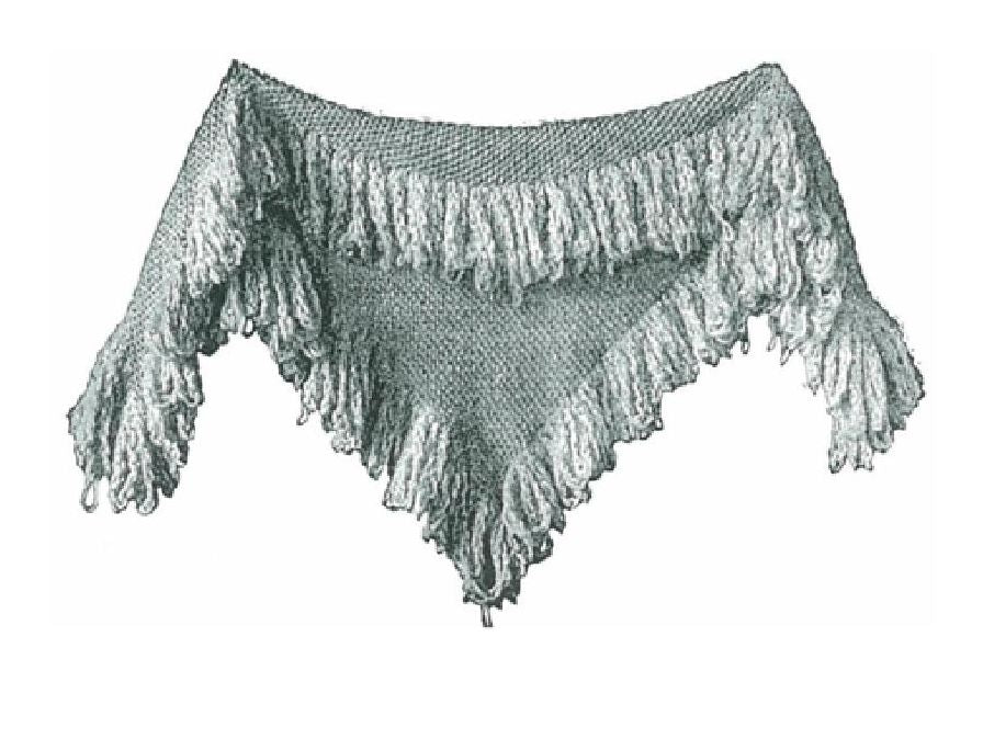 PATTERN #1158 SHOULDER SHAWL VINTAGE KNITTING