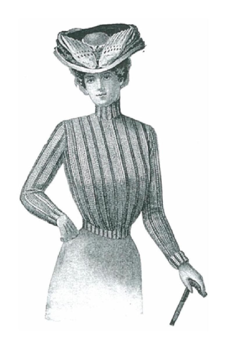 PATTERN #1166 LADIES OUTING SWEATER VINTAGE KNITTING