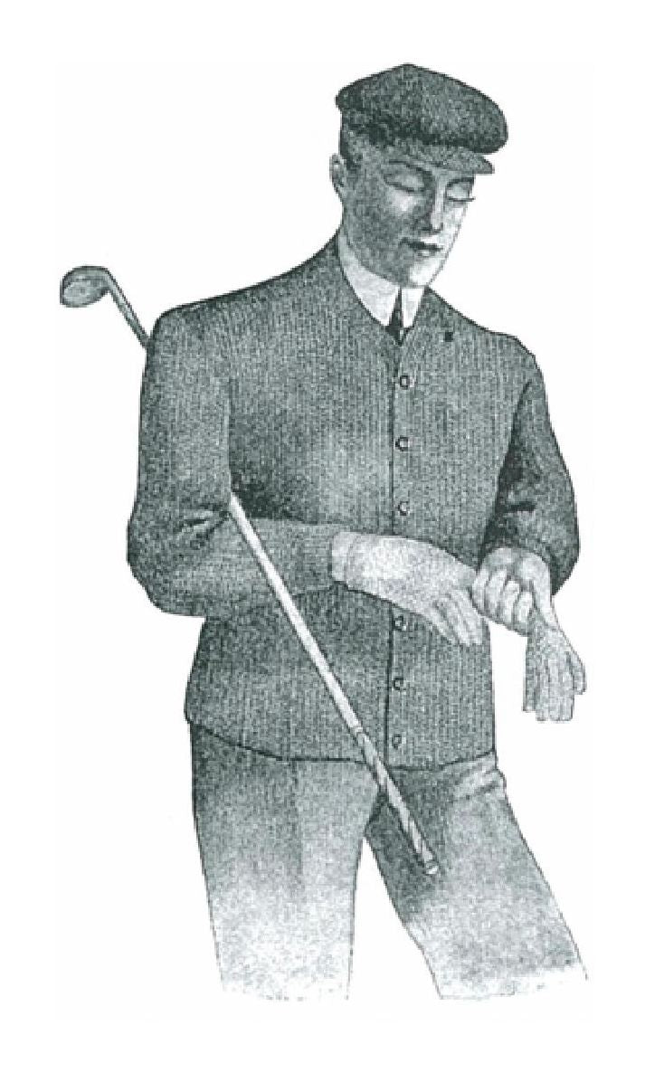 PATTERN #1179 MEN'S GOLF JACKET VINTAGE KNITTING