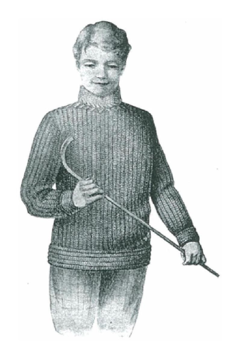 PATTERN #1181 BOY'S SWEATER VINTAGE KNITTING