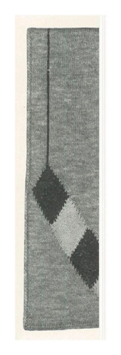PATTERN #1407 ARGYLE SCARF VINTAGE KNITTING