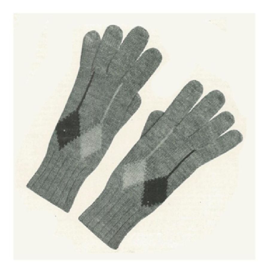 PATTERN #1408 CLINTON MEN'S ARGYLE GLOVES VINTAGE KNITTING