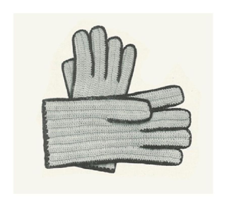 PATTERN #1411 PAMELA CROCHET GLOVES VINTAGE CROCHET