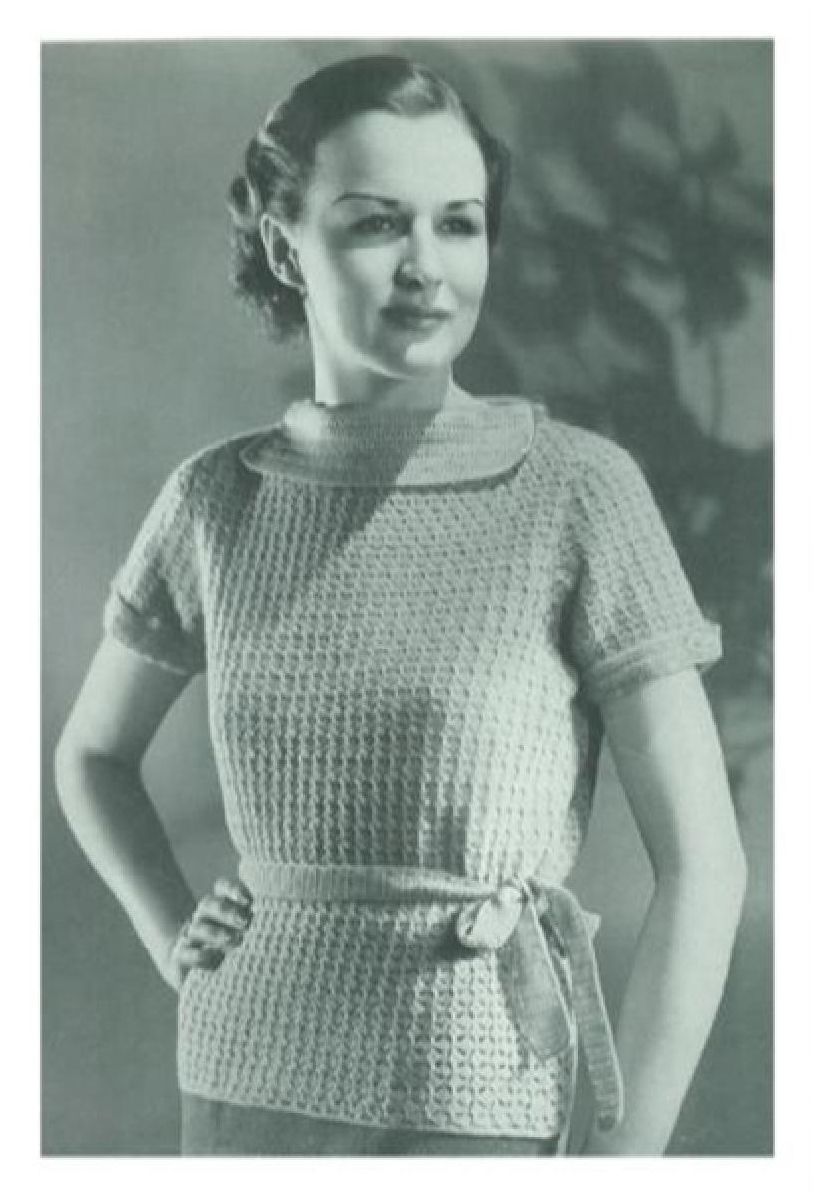 PATTERN #1425 EMMY SUIT BLOUSE VINTAGE CROCHET