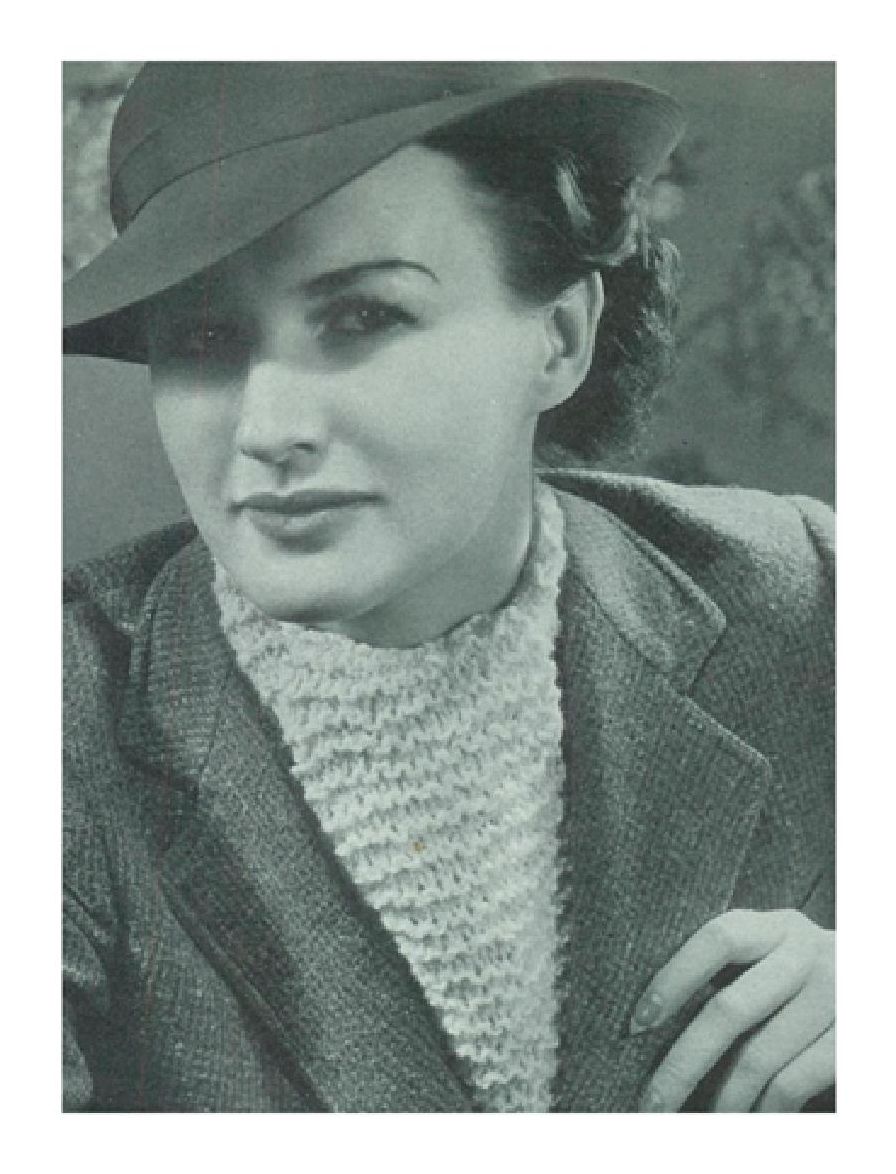 PATTERN #1427 TUCK-IN SCARF VINTAGE KNITTING