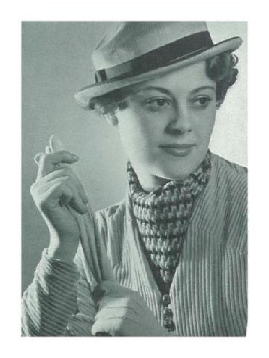 PATTERN #1430 MARA ASCOT SCARF VINTAGE KNITTING