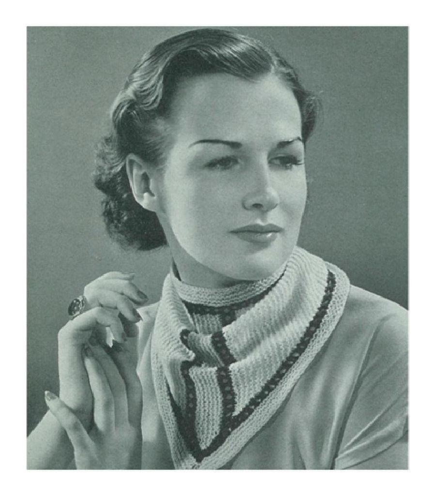 PATTERN #1431 TRICORNE SCARF VINTAGE KNITTING