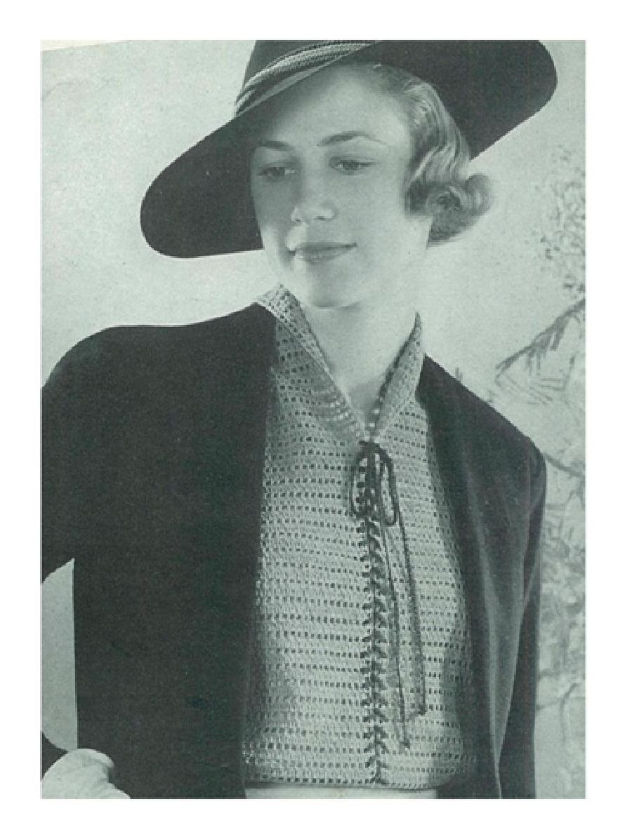 PATTERN #1432 SMART GILET VINTAGE CROCHET