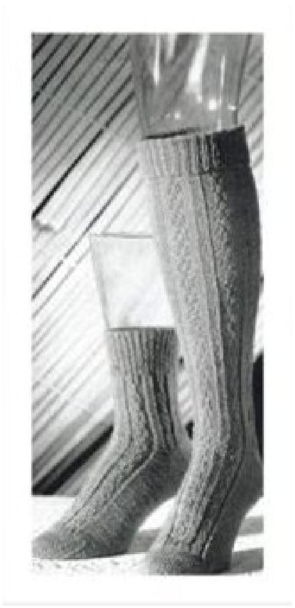 PATTERN #1449 PANAY LONG AND SHORT SOCKS VINTAGE KNITTING