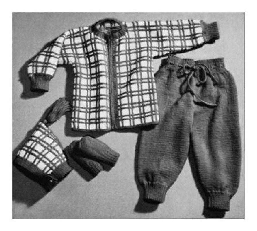 PATTERN #1461 JOEY SIX-PIECE SET VINTAGE KNITTING