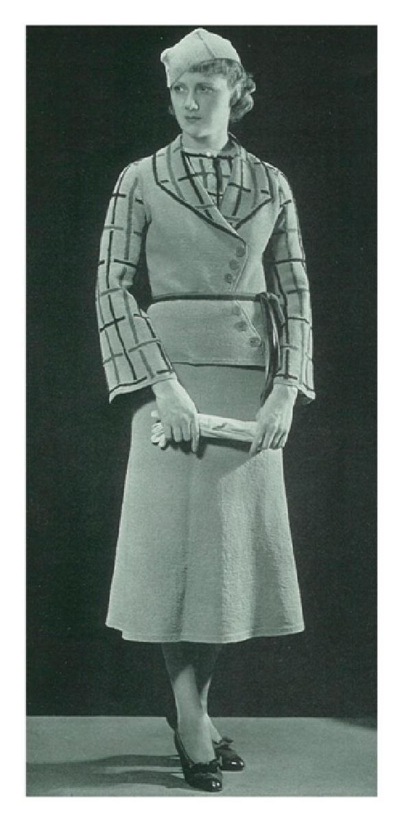 PATTERN #1497 HIGHLAND LASSIE ENSEMBLE VINTAGE KNITTING