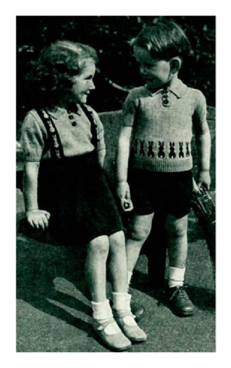PATTERN #1499 BOY AND GIRL 8 PIECE SET VINTAGE KNITTING