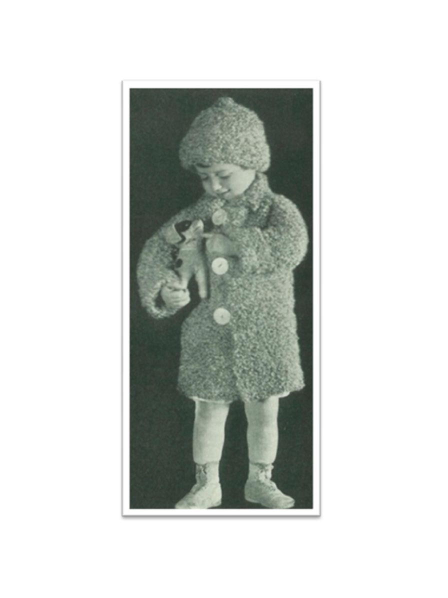 PATTERN #1601 CHILD'S 2 PIECE SUIT VINTAGE KNITTING