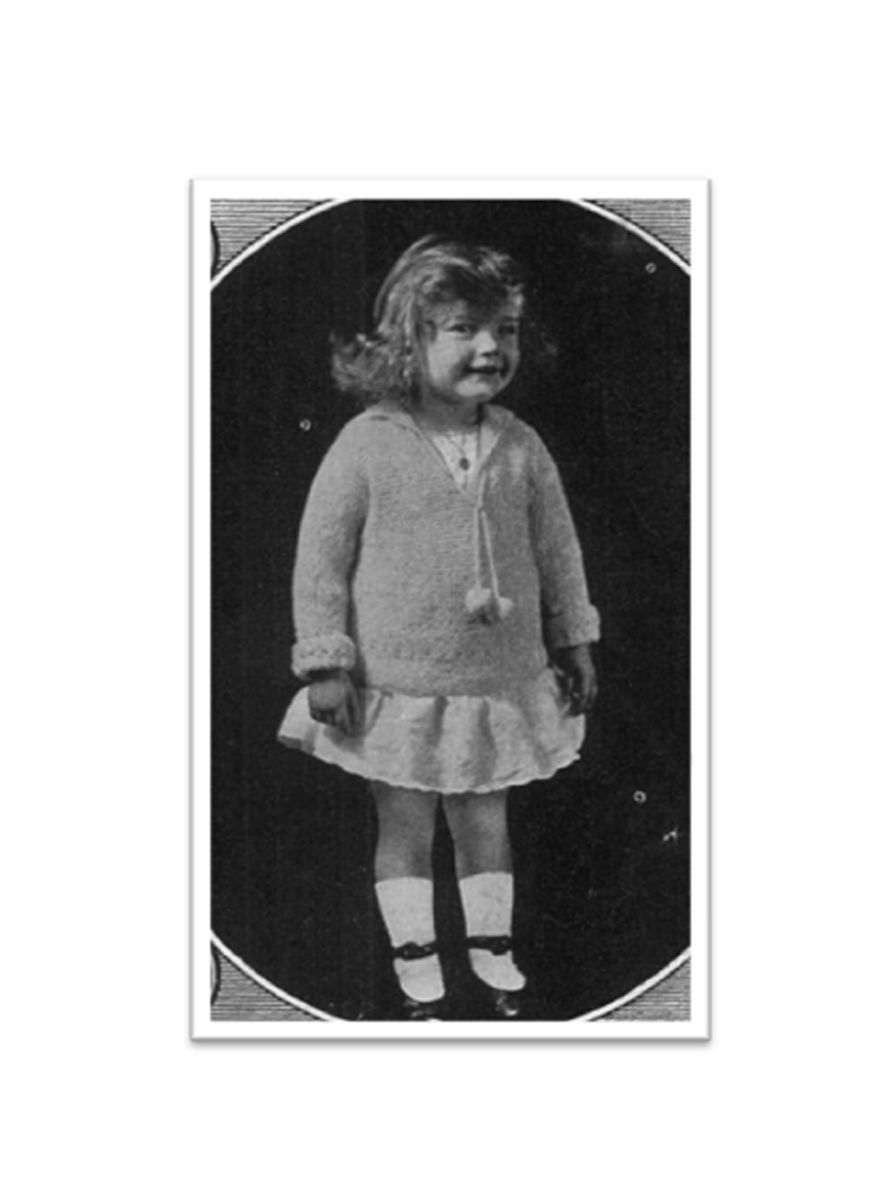PATTERN #1603 CHILD'S KNITTED SWEATER VINTAGE KNITTING