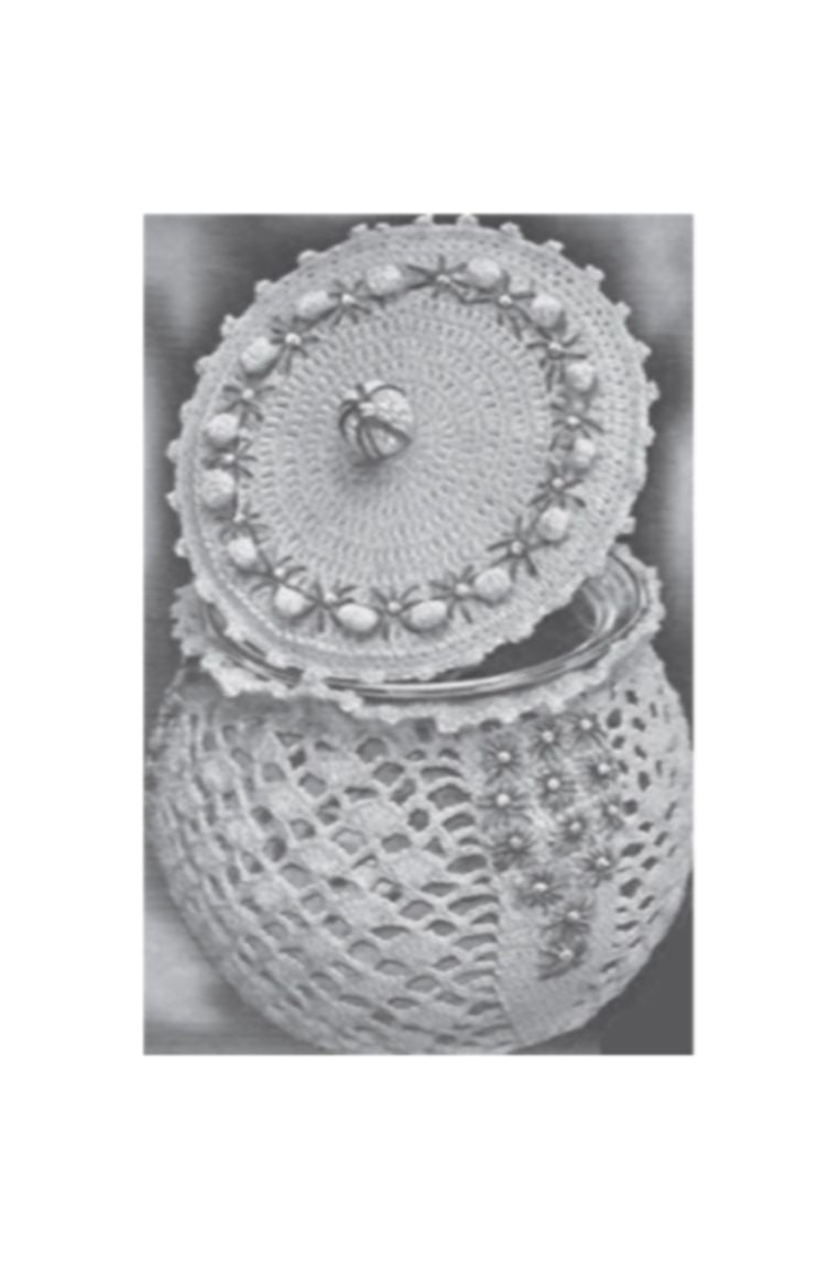 PATTERN #1604 POWDER BOX VINTAGE CROCHET