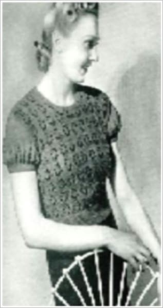 PATTERN #1627 LACE PATTERN JUMPER VINTAGE KNITTING