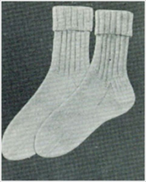 PATTERN #1638 CASIE SOCK VINTAGE KNITTING