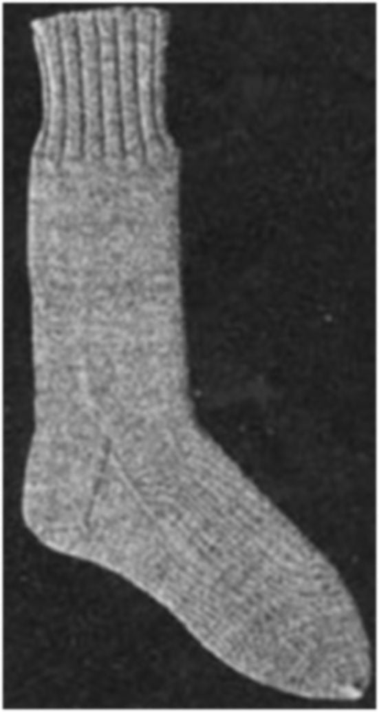PATTERN #1644 JUSTIN SOCK VINTAGE KNITTING