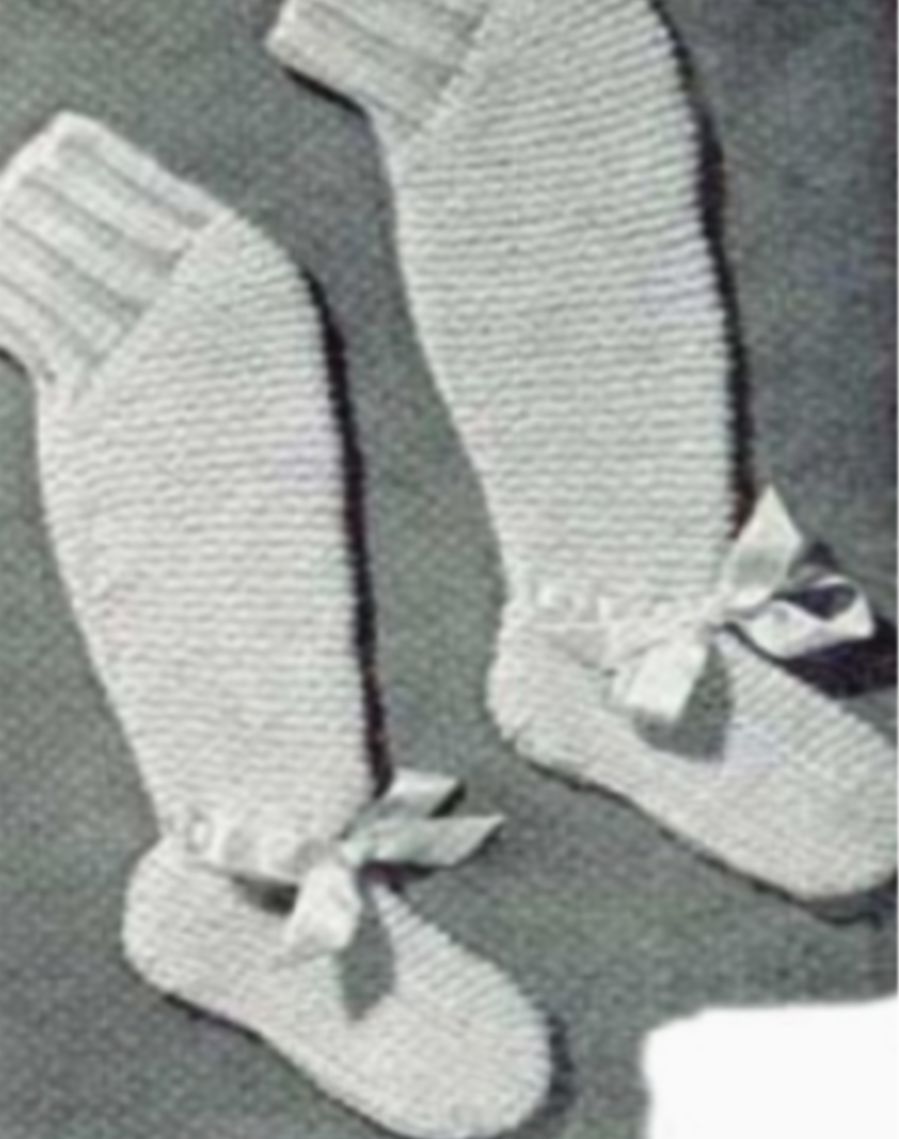 PATTERN #1659 KNEE HIGH BOOTEES VINTAGE KNITTING