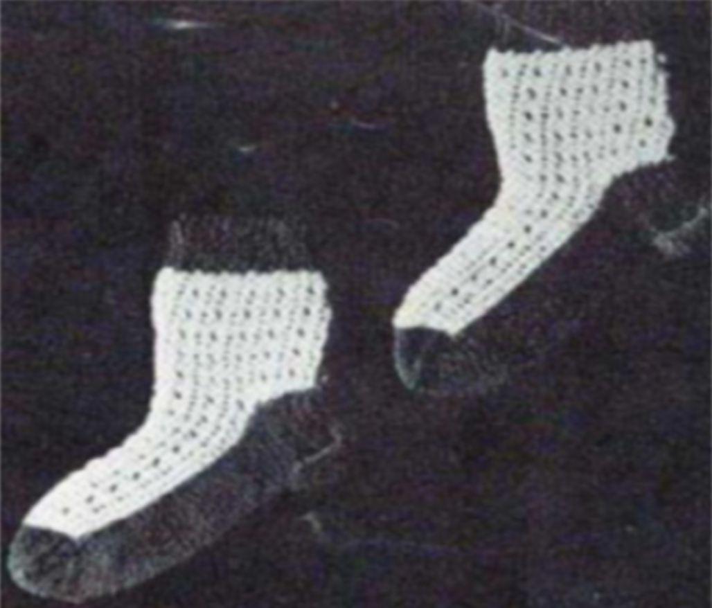 PATTERN #1660 LITTLE GIRL'S LACY SOCKS VINTAGE KNITTING