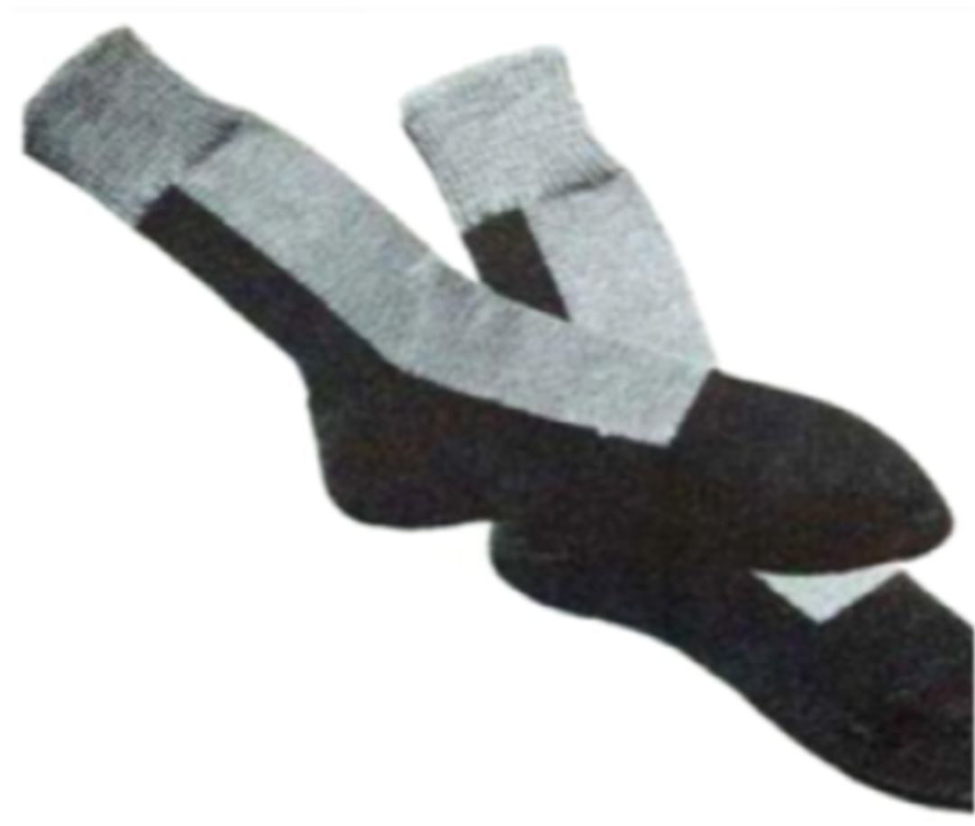 PATTERN #1667 MAN'S TWO-COLOR CABLE SOCK VINTAGE KNITTING