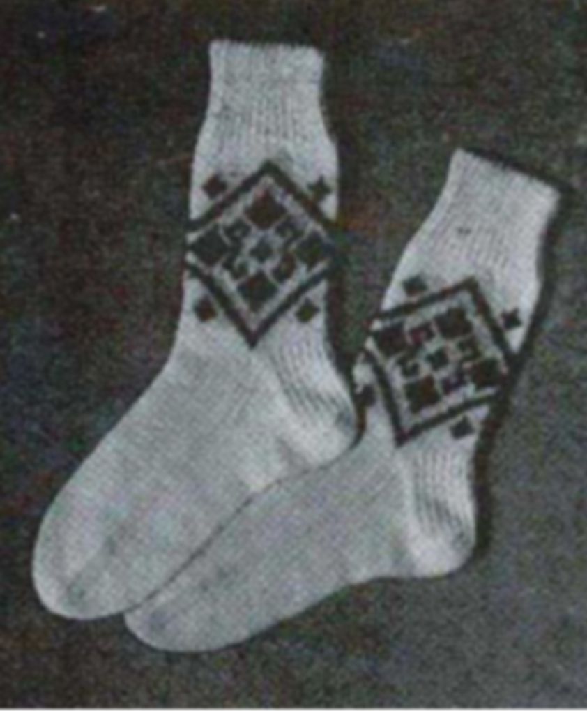 PATTERN #1668 MEN'S FAIR ISLE SPORT SOCKS VINTAGE KNITTING