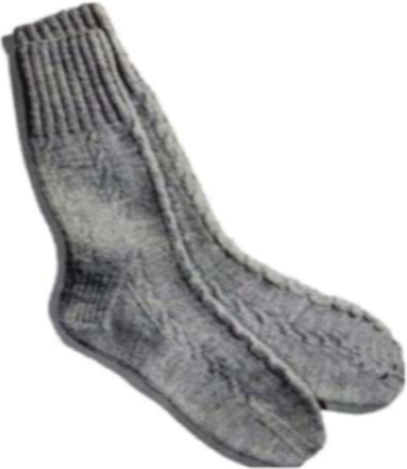 PATTERN #1675 MEN'S CABLE SOCKS VINTAGE KNITTING