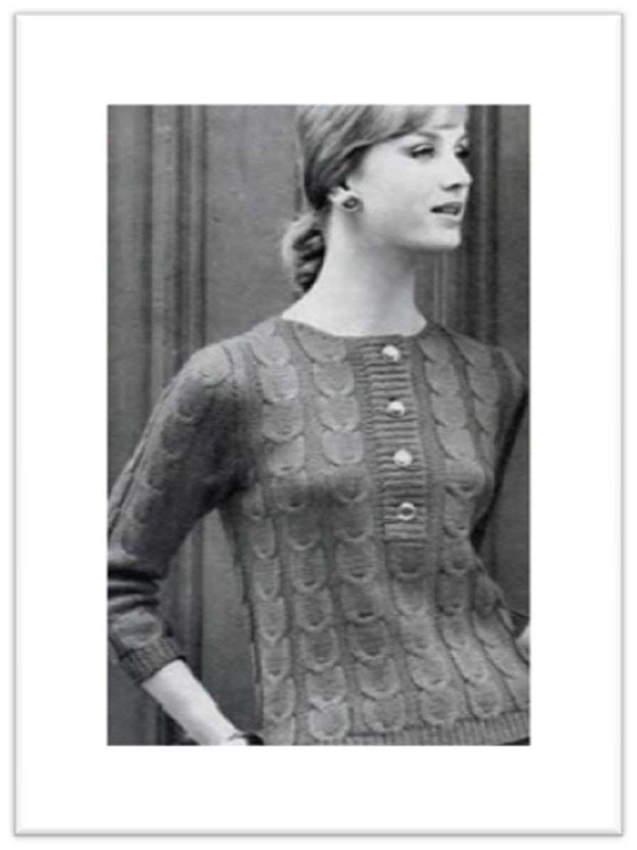 PATTERN #1876 SLIPOVER SWEATER VINTAGE CROCHET